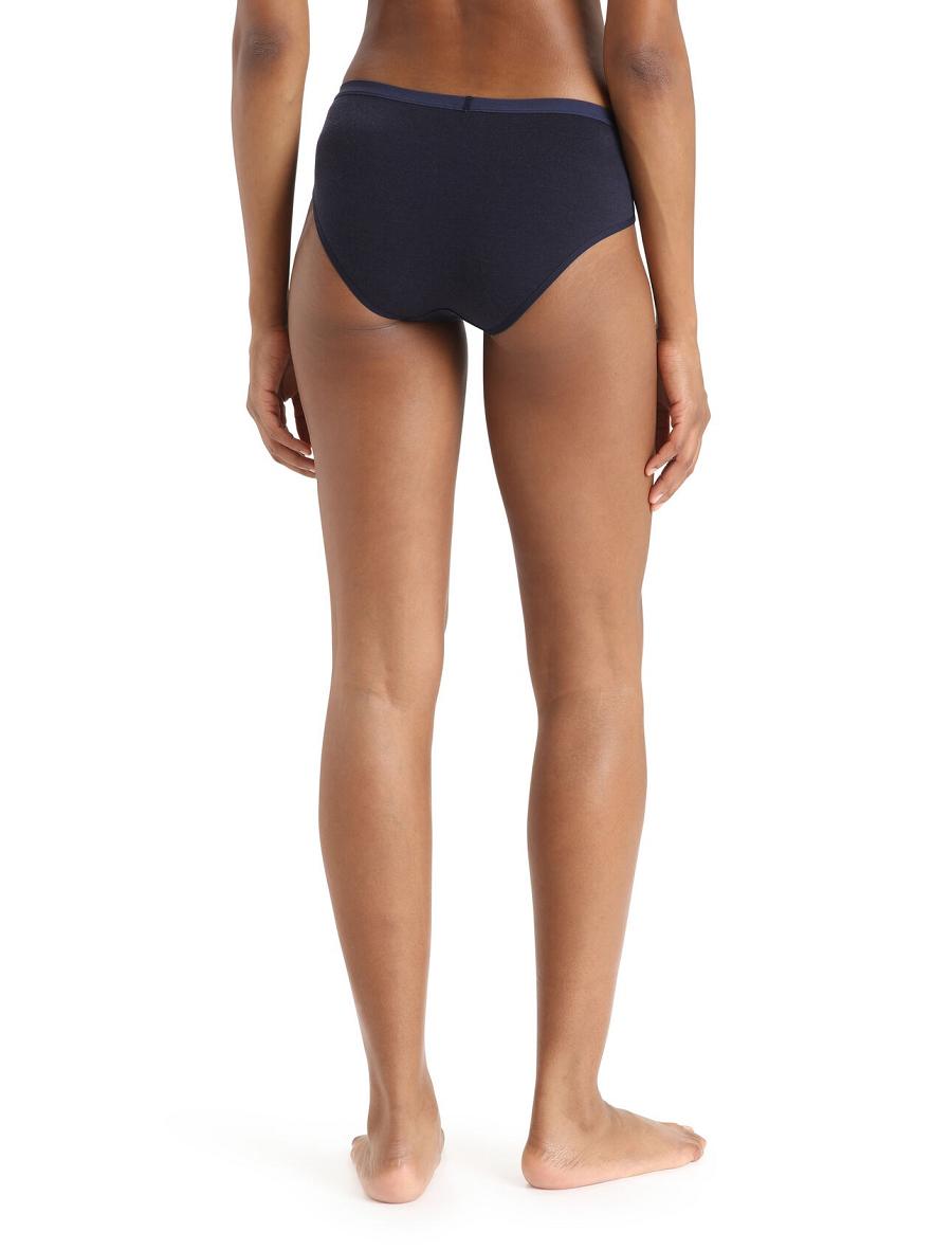 Midnight Navy Icebreaker Merino Siren Hipkini Briefs Women's Underwear | AU 1727TCEV